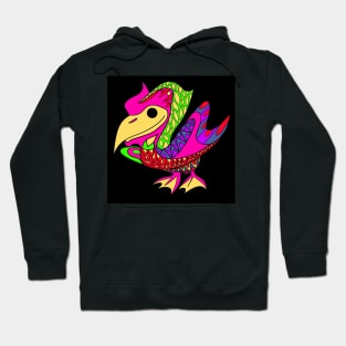 pelican bird in ocean stream ecopop pattern Hoodie